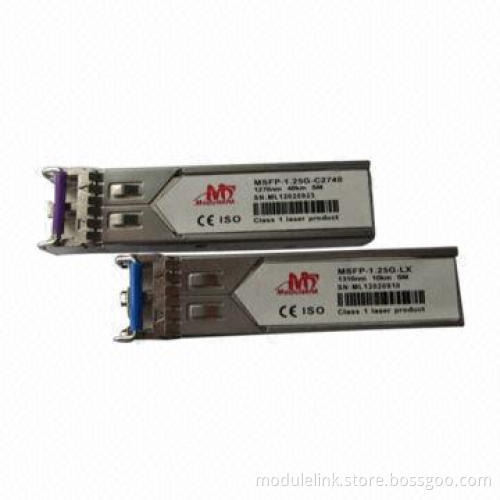 1.25Gb/s CWDM SFP 1470nm 80km Optical Transceiver